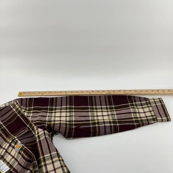 Carhartt TW4451-M Mens Large Loose Fit Heavyweight Flannel Long Sleeve Shirt New - Picture 6 of 9